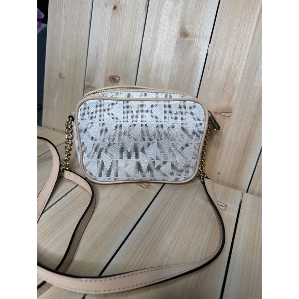Women's Michael Kors Crossbody Bag Small White Beige